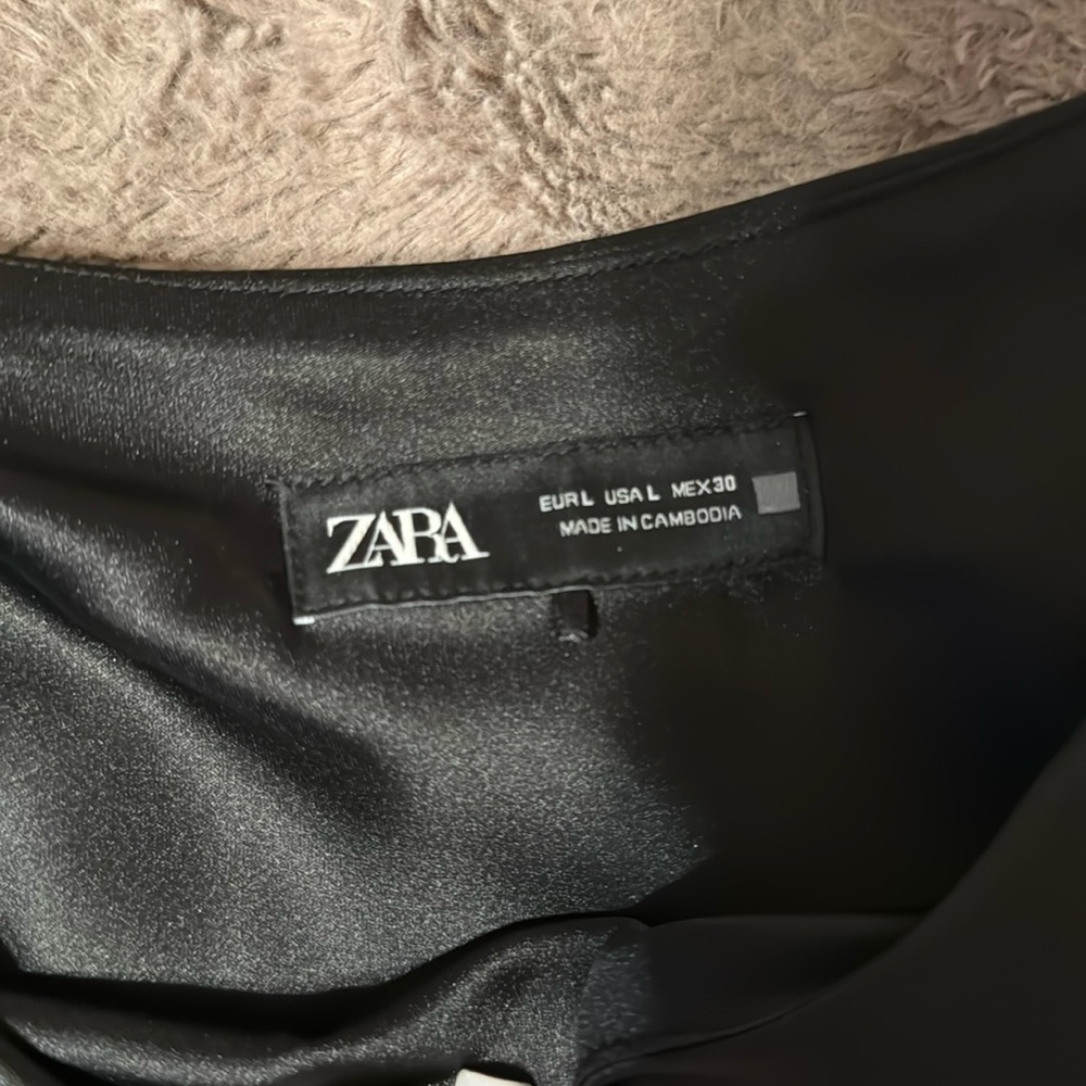 Black Zara Silky Dress.